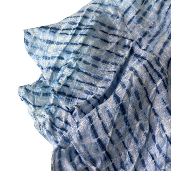 Aeropostale Blue Tie-Dye Ruffle Trim Shorts Womens Medium Lightweight Casual Sum - Picture 2 of 6